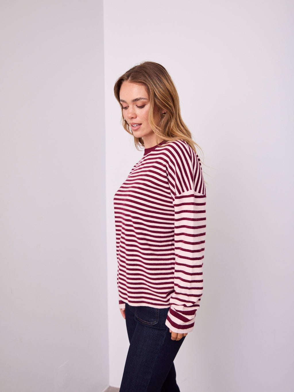 MICHAELS KNIT TOP - PINK/WINE