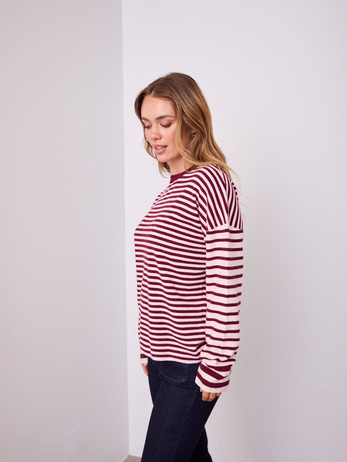 MICHAELS KNIT TOP - PINK/WINE