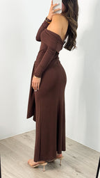 SAMIRA DRESS - CHOCOLATE