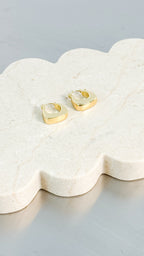 NORA HUGGIE 18K GOLD PLATED EARRINGS - GOLD