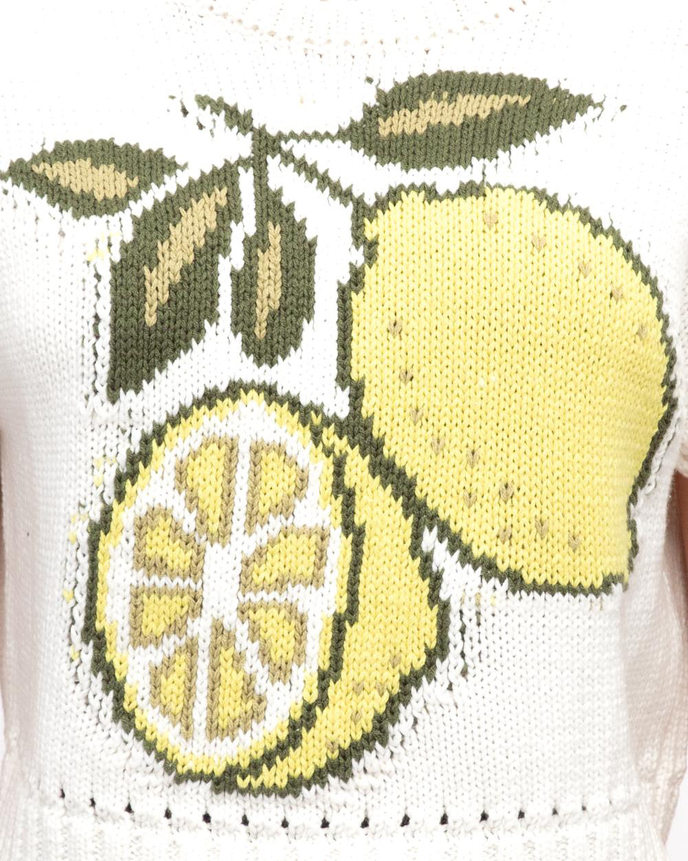 LEMON KNIT TEE - WHITE