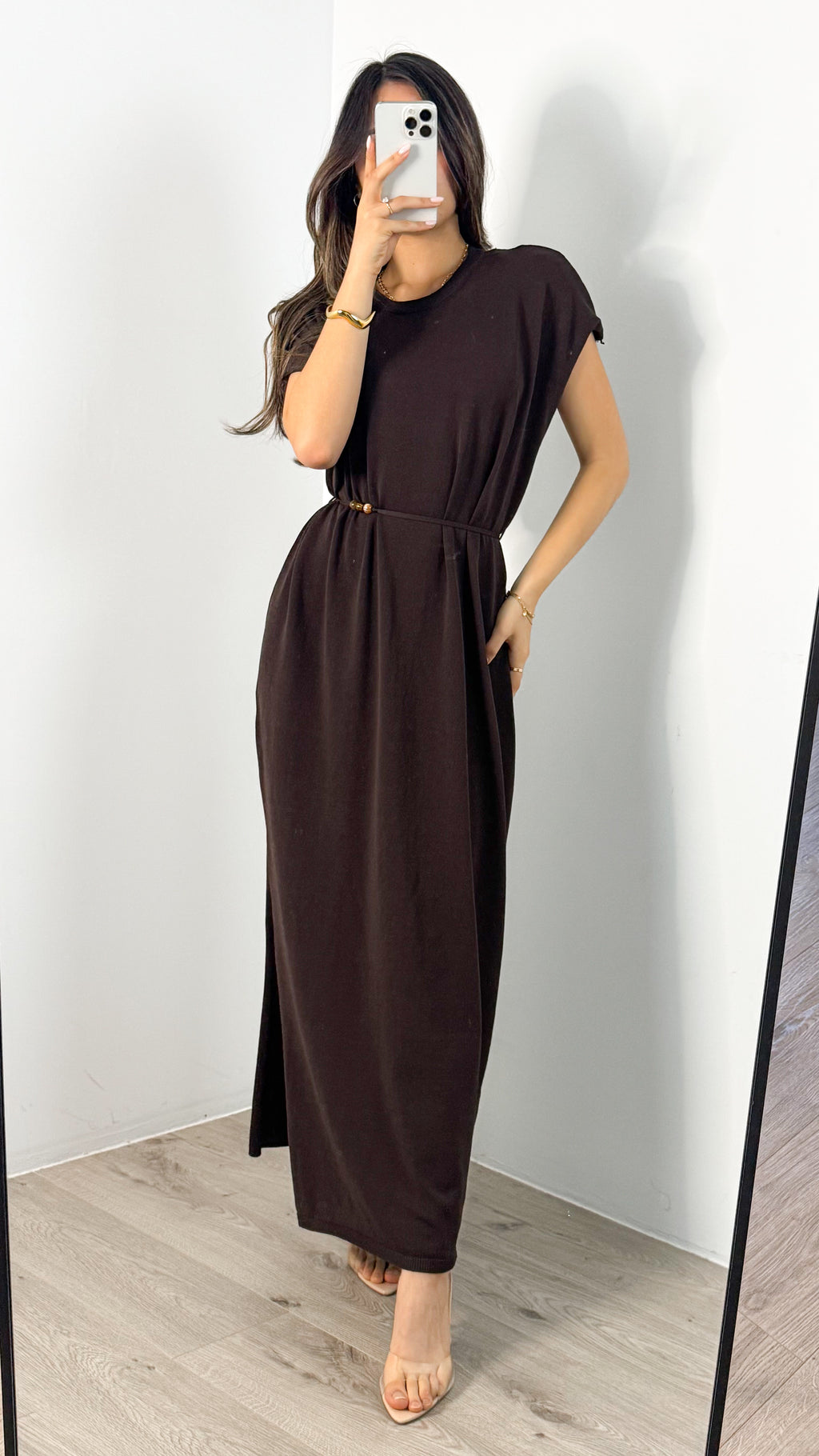 CARMINE DRESS - CHOCOLATE