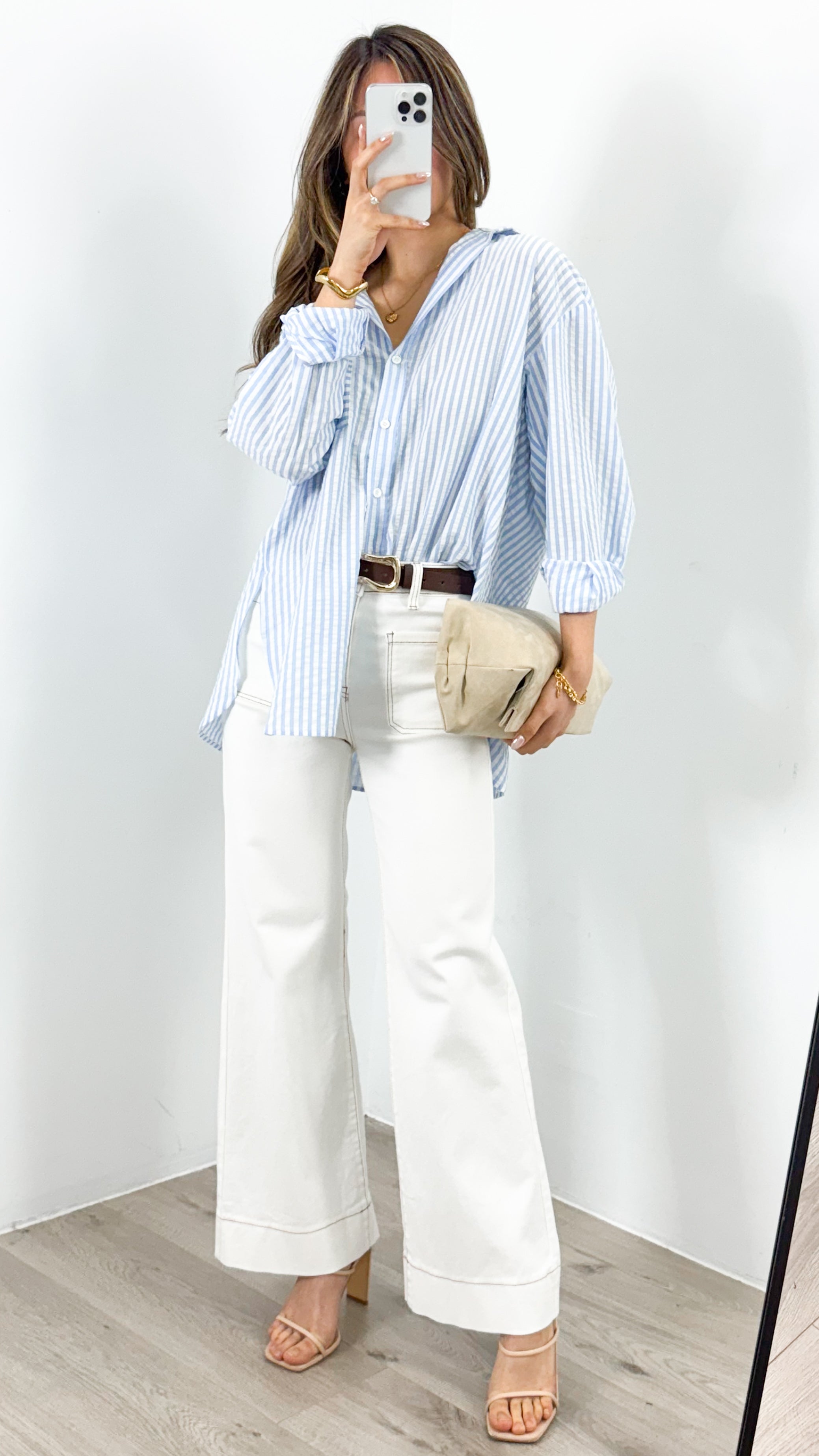 THURSDAY STRIPE SHIRT - BLUE