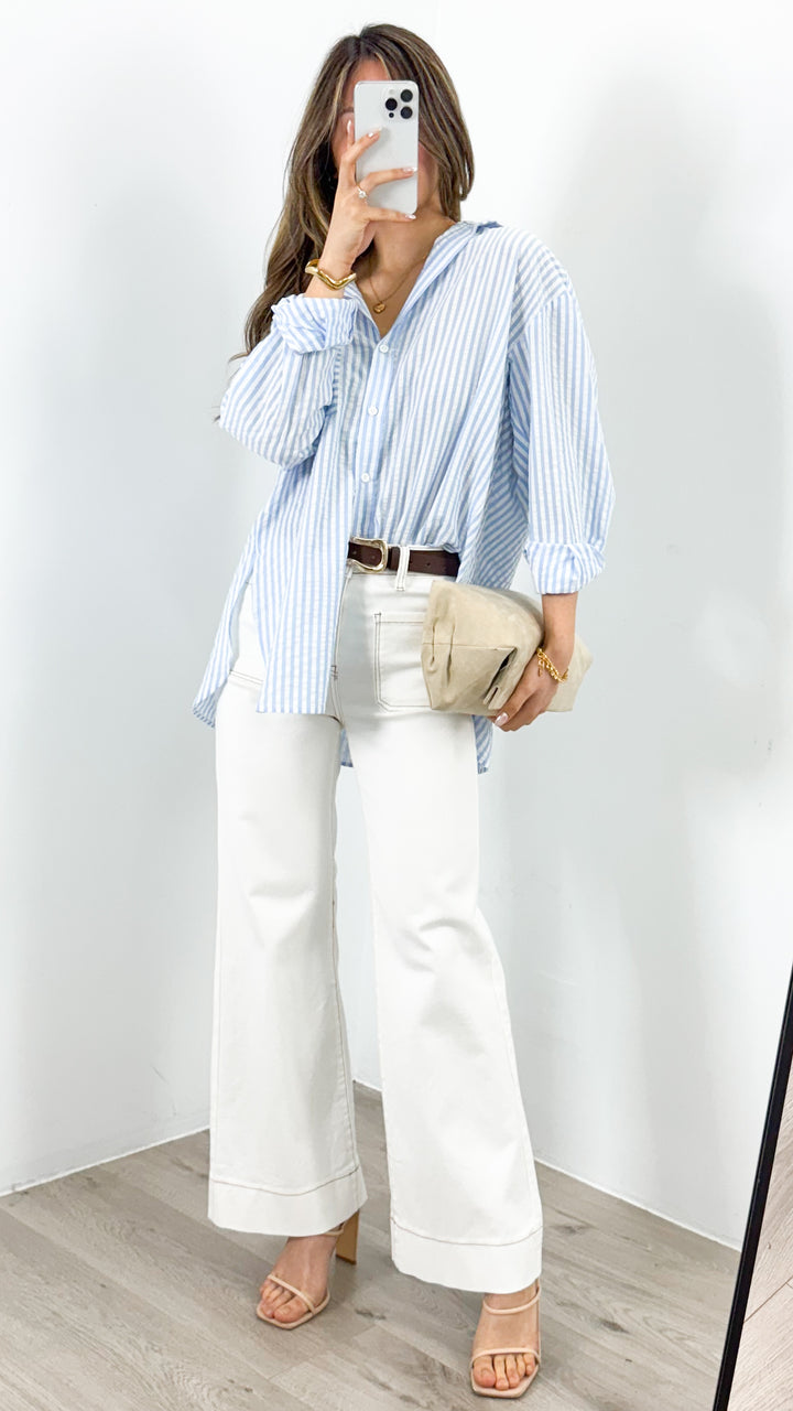 THURSDAY STRIPE SHIRT - BLUE
