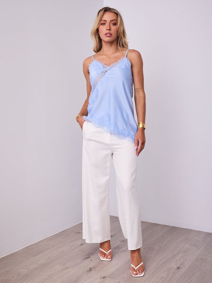 STELLA LACE CAMI - PALE BLUE