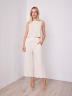 MEMPHIS 7/8 LINEN PANTS - BEIGE
