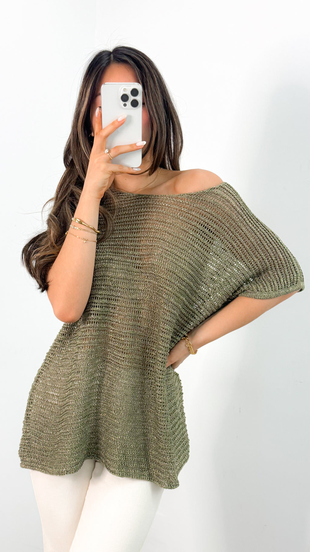 THEA KNIT TOP - OLIVE