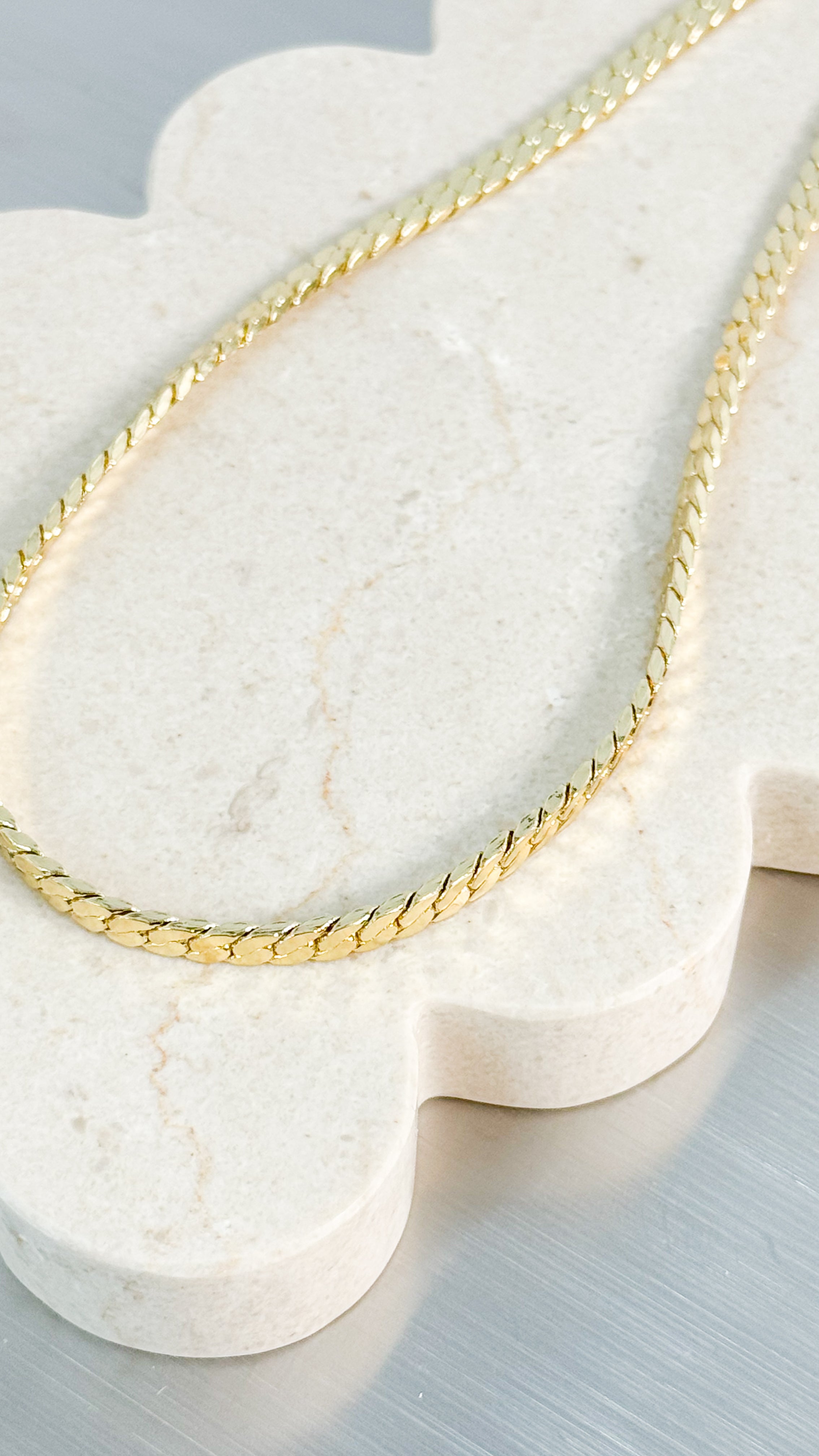 5MM CHAIN 18K GOLD PLATED NECKLACE - GOLD