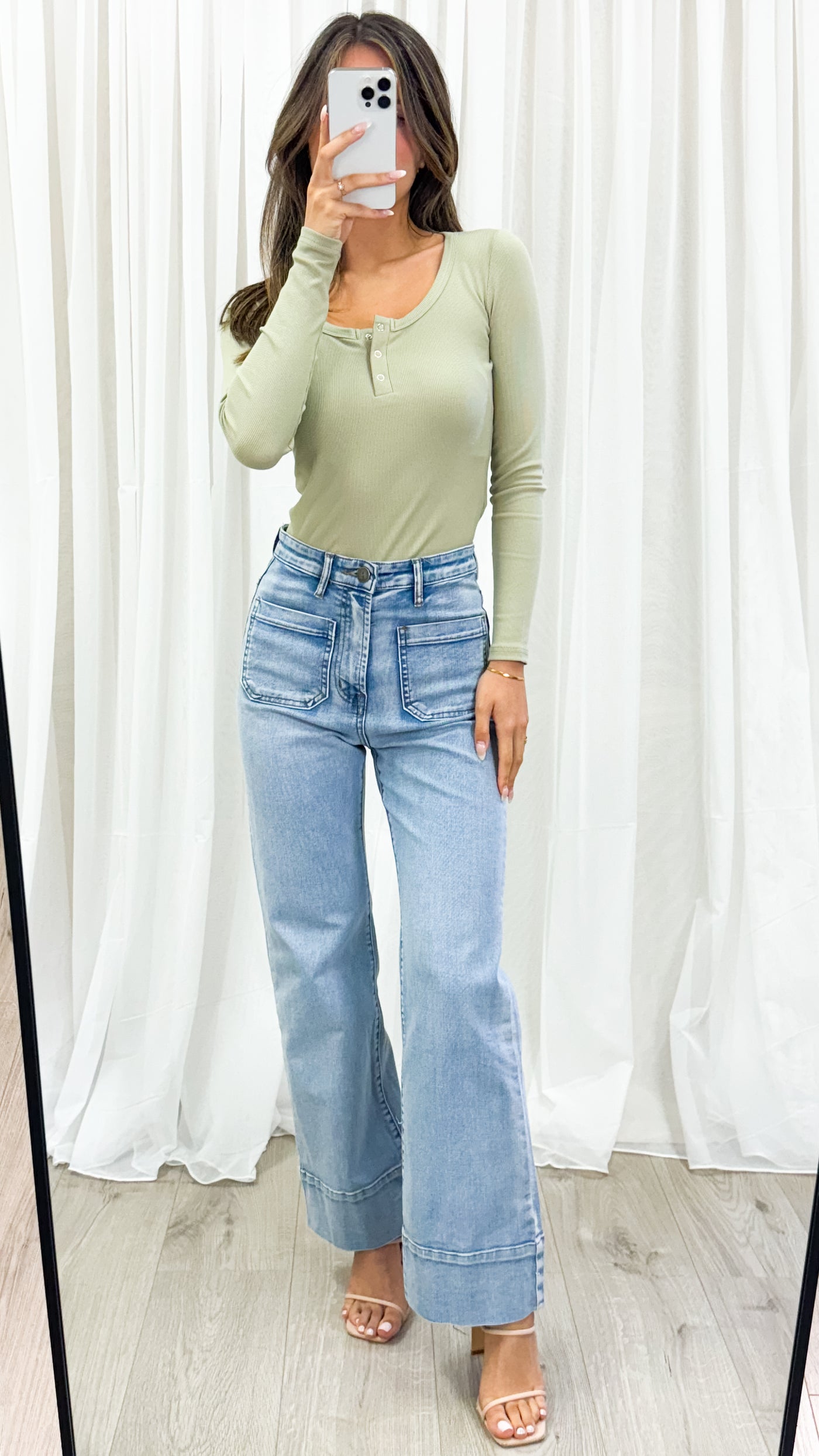 ZARRIE BASIC TOP - SAGE