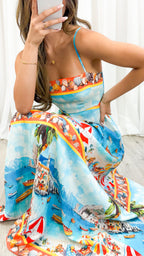 TRAPANI DRESS - BLUE PRINT