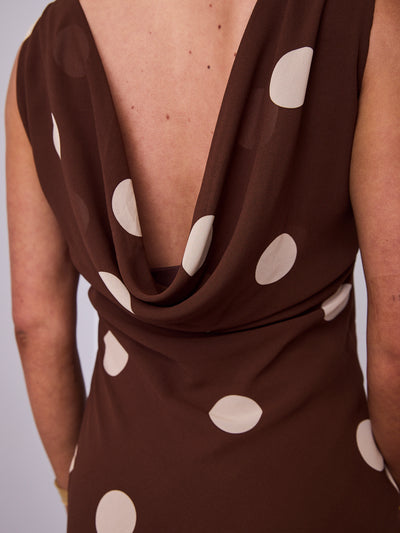 SABINE DRESS - CHOCOLATE