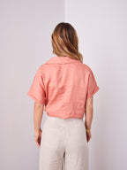 COMO LINEN SHIRT - BRICK