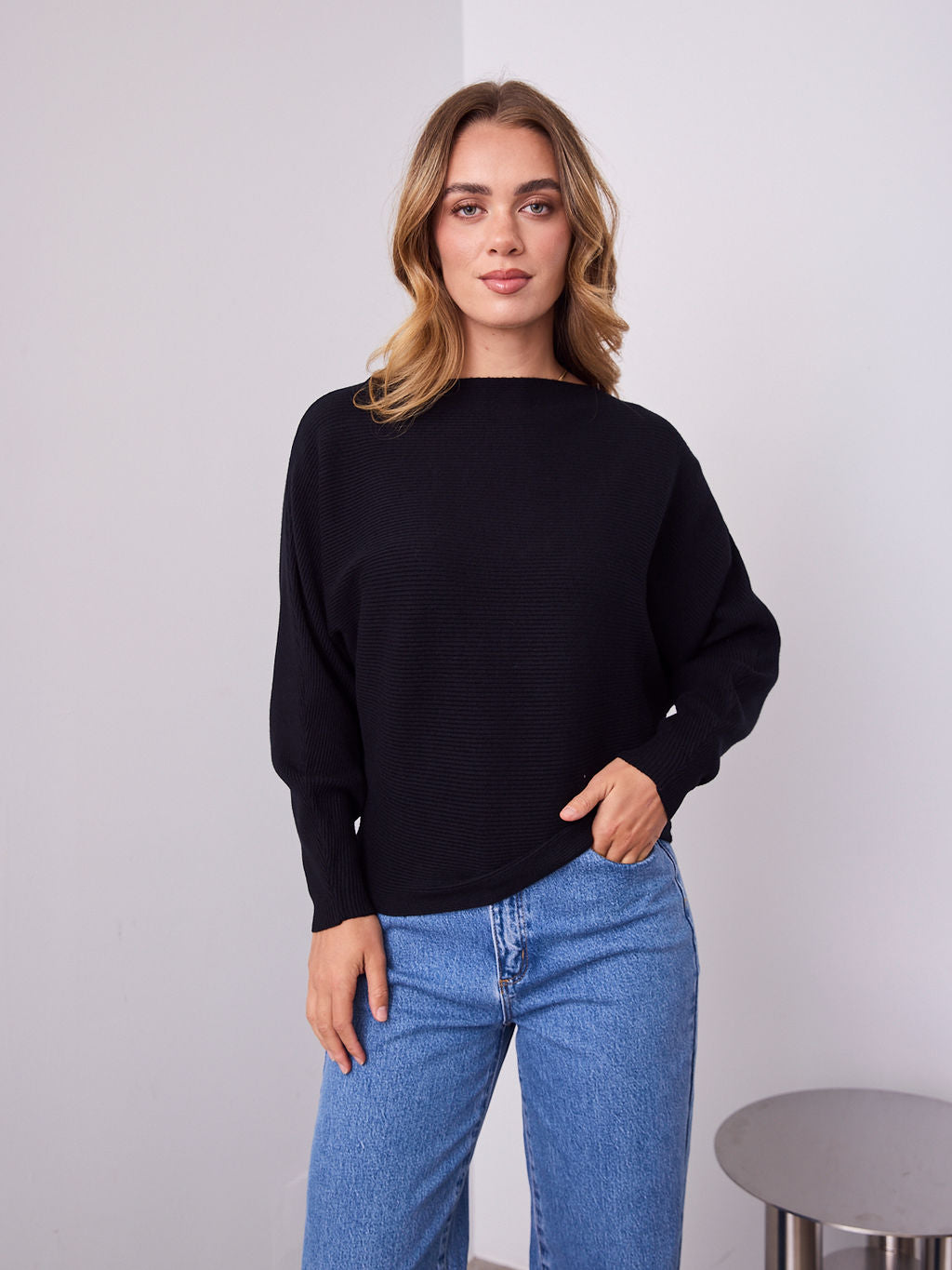 MONA KNIT  - BLACK