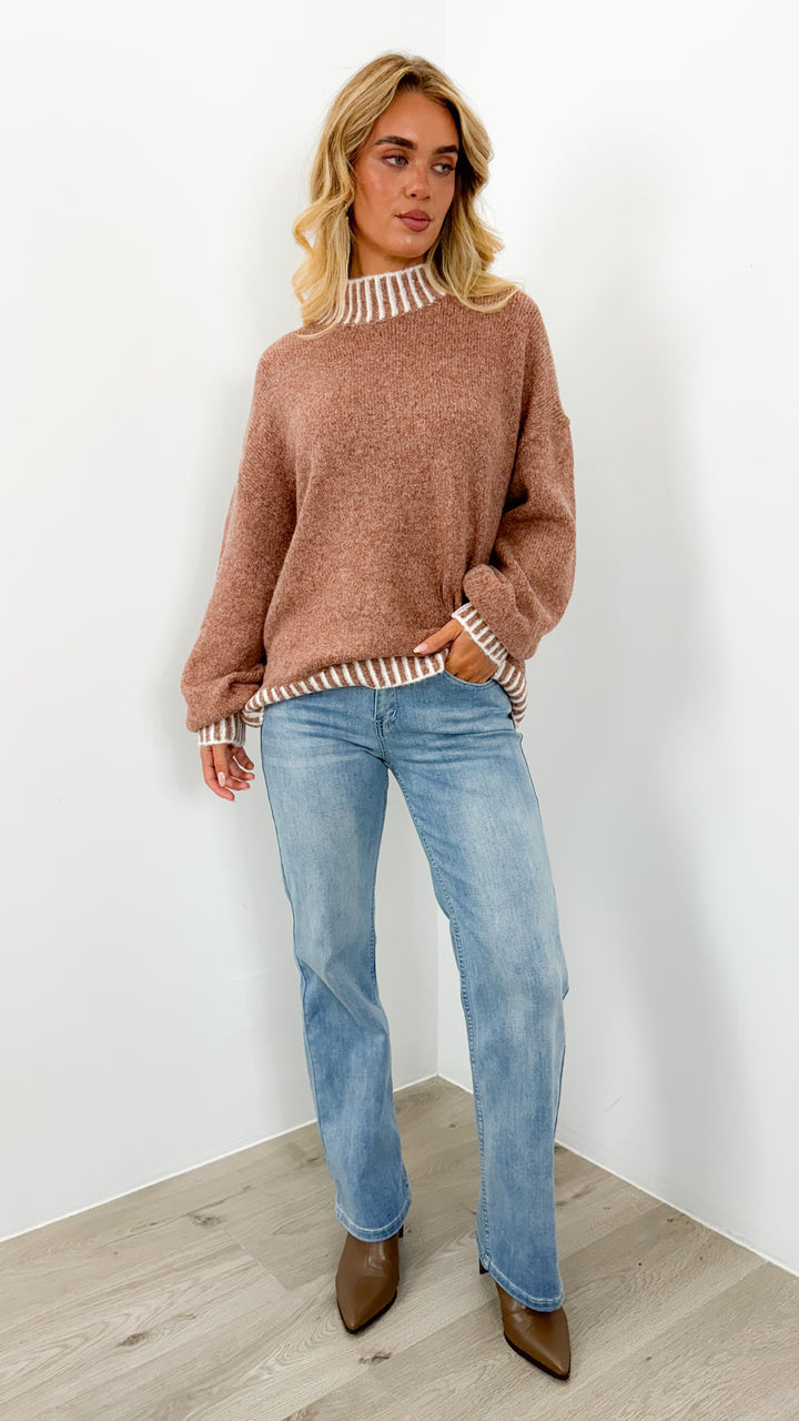 BESSIE STITCH KNIT - CINNAMON