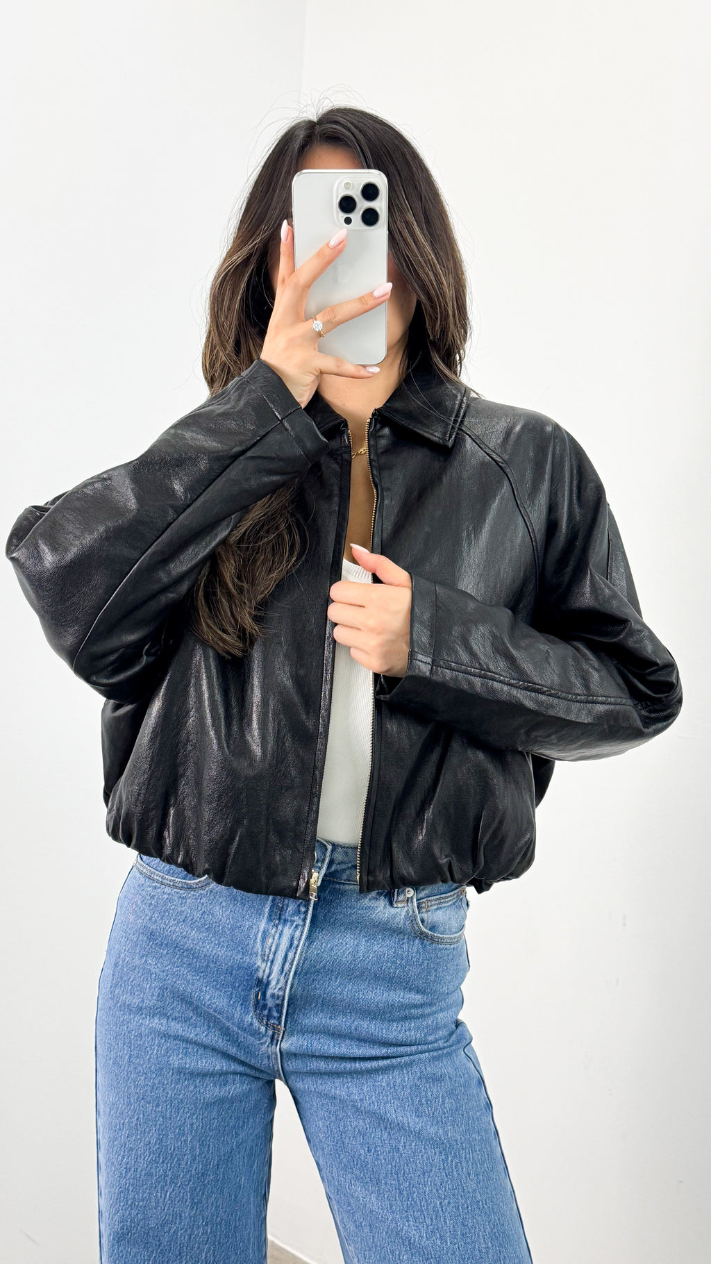 LONDON BOMBER JACKET - BLACK