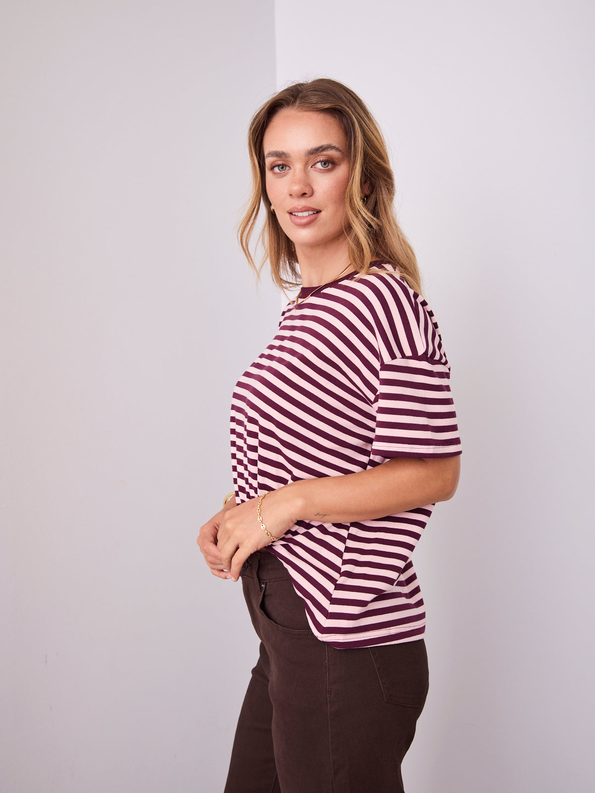 EASY TUCK TEE - STRIPE