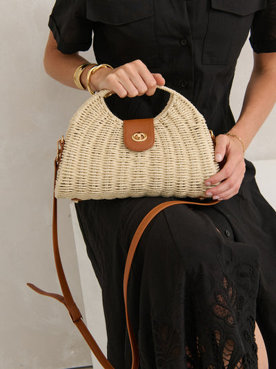 MAGGIE SUMMER STRAW BAG - BEIGE