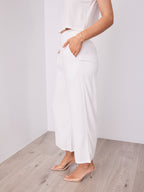 MEMPHIS 7/8 LINEN PANT - WHITE