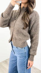 NOAH ZIP KNIT - LATTE