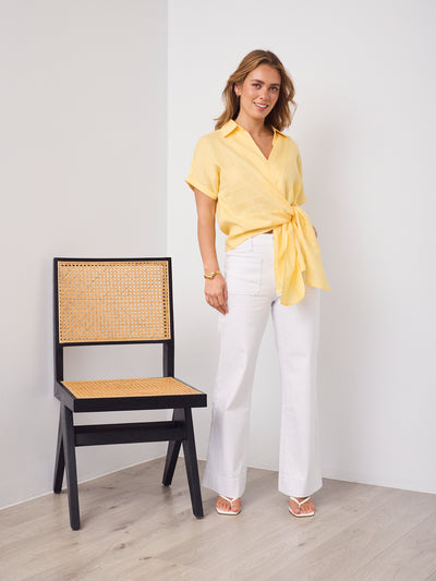 COMO LINEN SHIRT - BUTTER