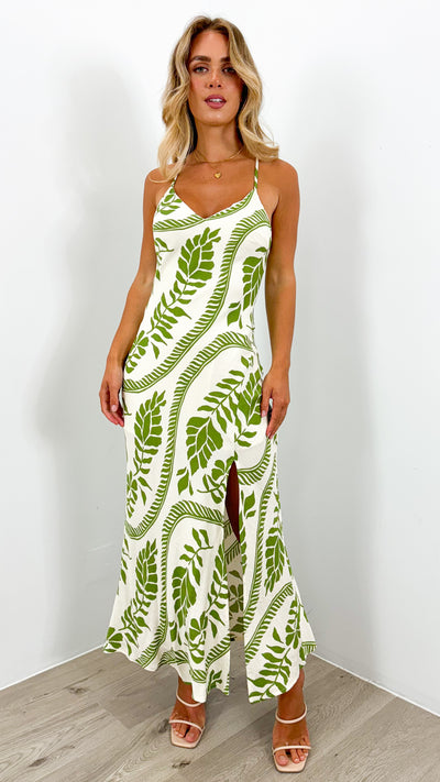 ISSI DRESS - GREEN PRINT