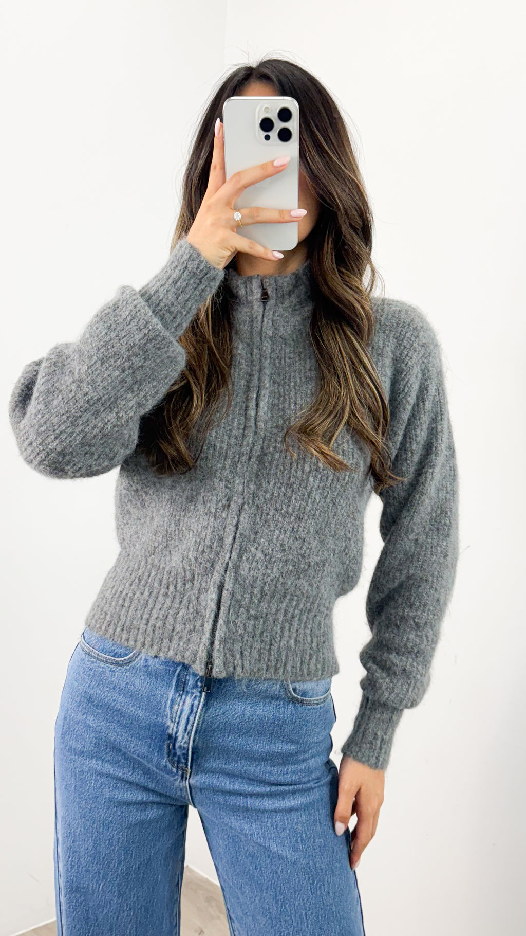 NOAH ZIP KNIT - CHARCOAL