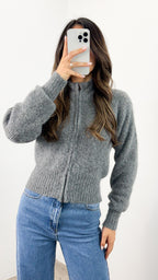 NOAH ZIP KNIT - CHARCOAL