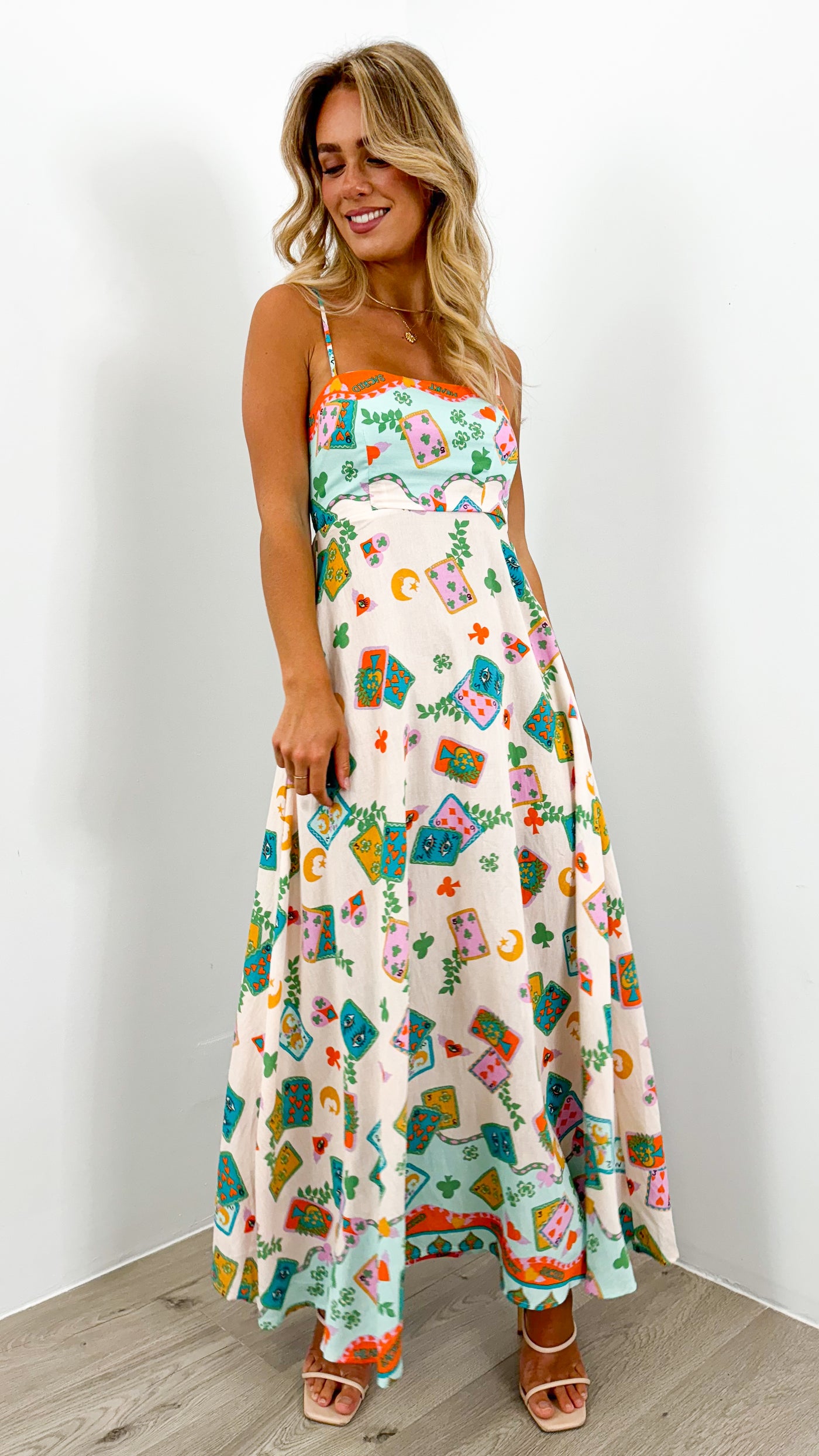 POKER MAXI DRESS - MULTI