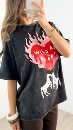 WILD AT HEART TEE - BLACK