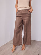 BAKER LINEN PANT - CHOCOLATE