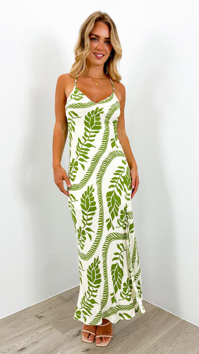 ISSI DRESS - GREEN PRINT