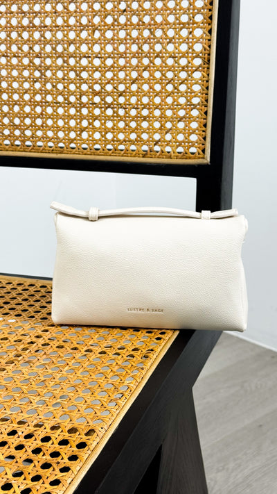THALIA TOP HANDLE CROSSBODY BAG - CREAM