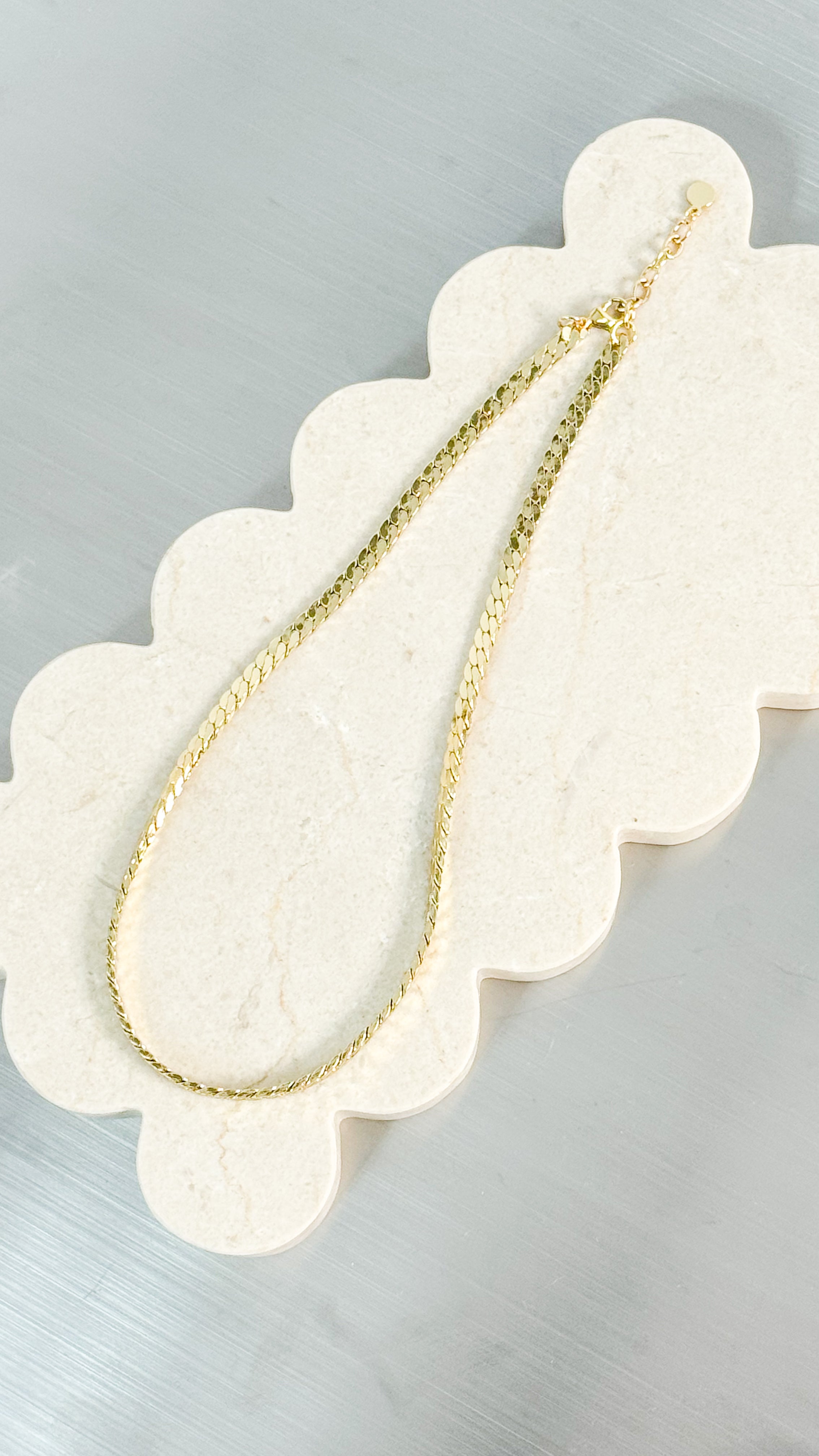 5MM CHAIN 18K GOLD PLATED NECKLACE - GOLD