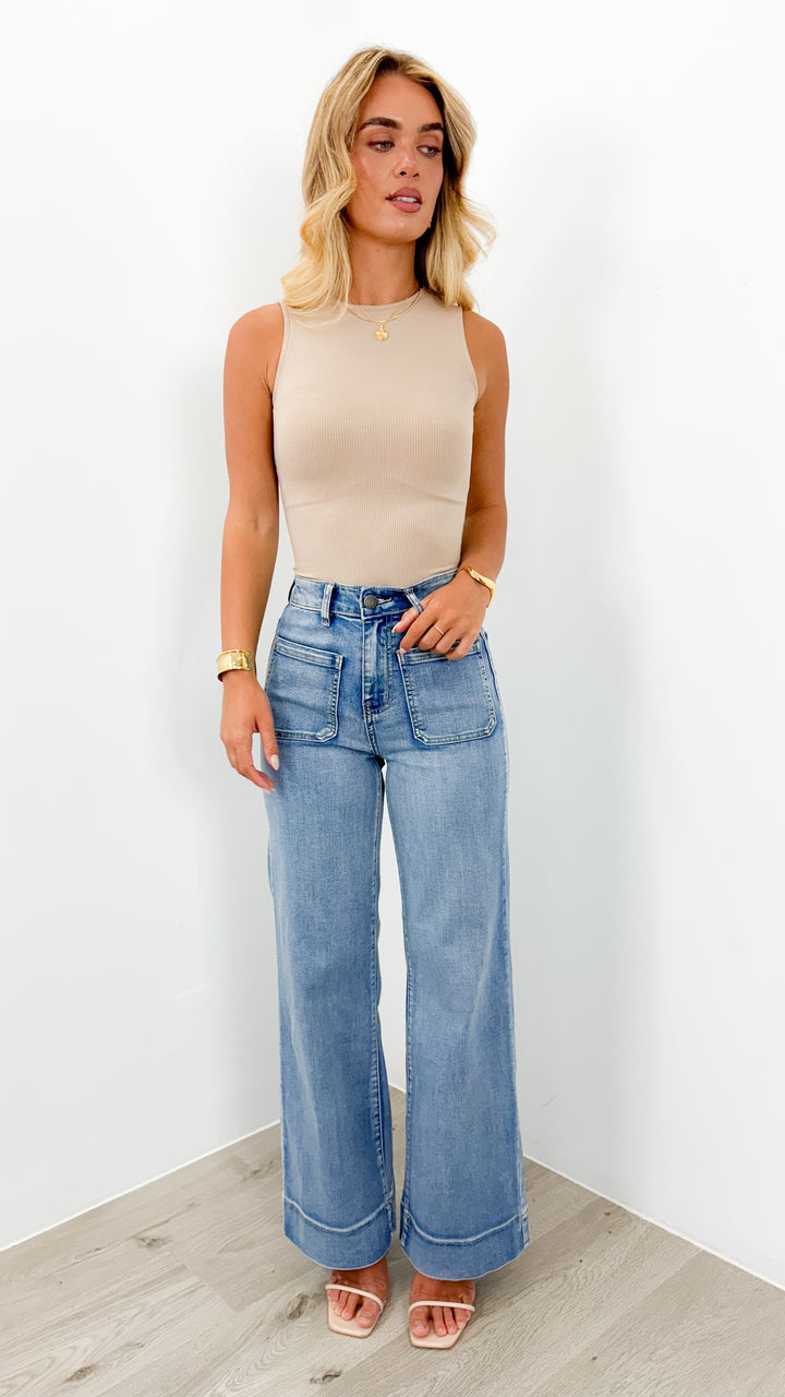 FITZROY JEAN - MEDIUM BLUE