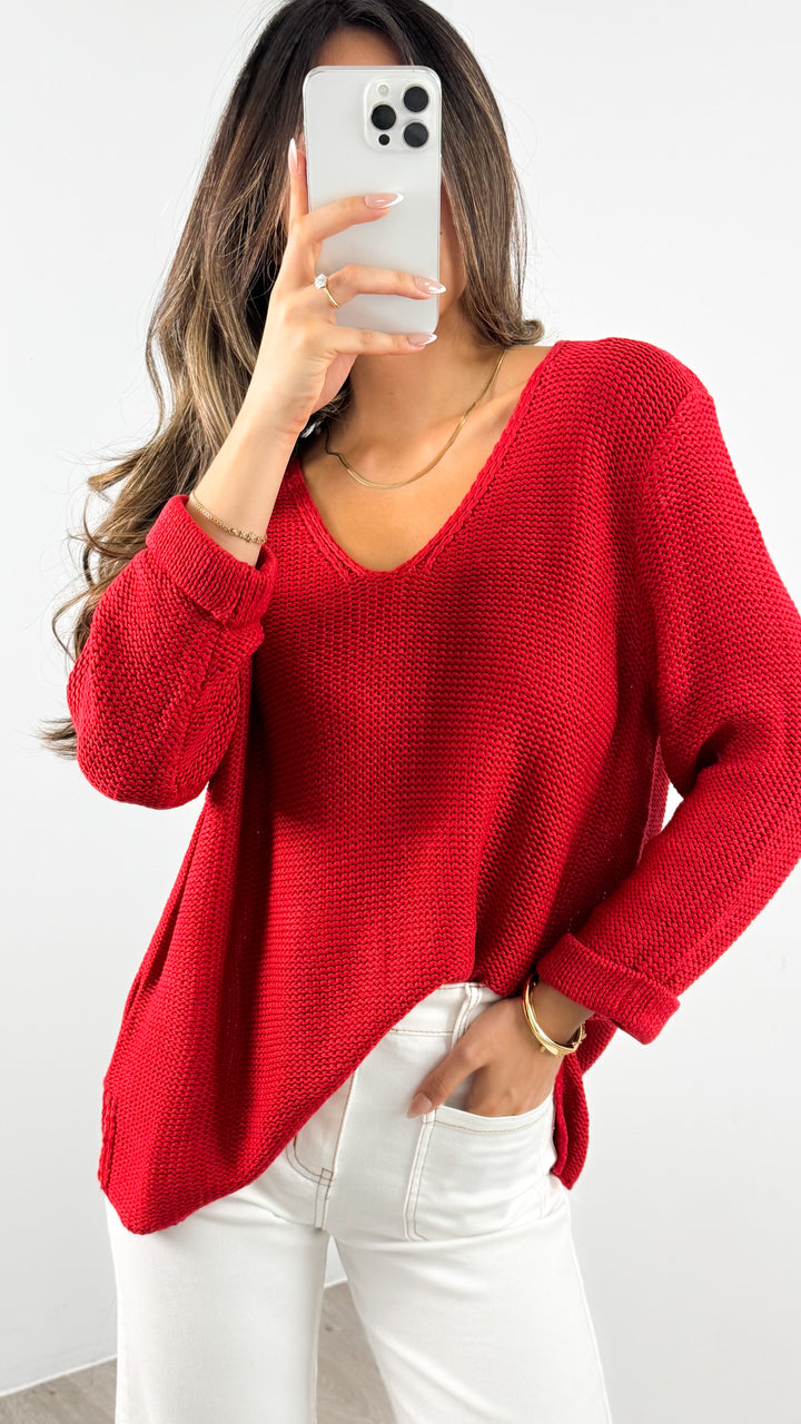 TIANA KNIT - RED