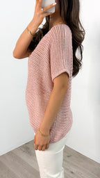 THEA KNIT TOP - PINK