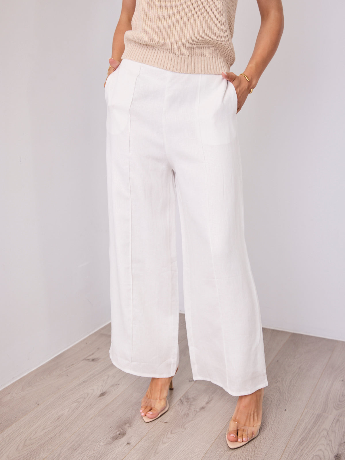 BAKER LINEN PANT - WHITE