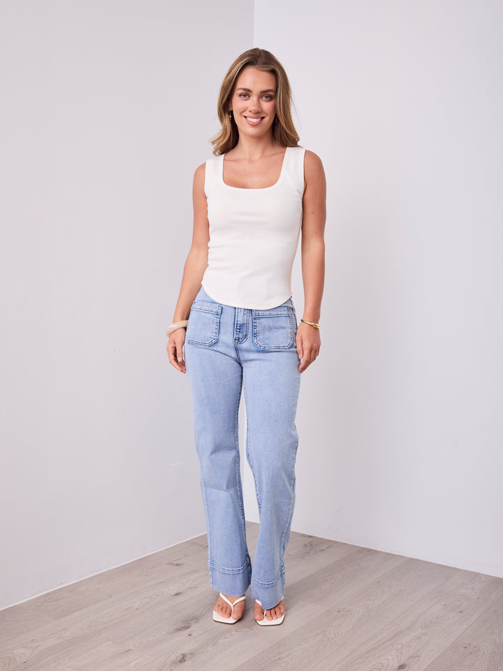 SATURDAY TANK TOP - WHITE