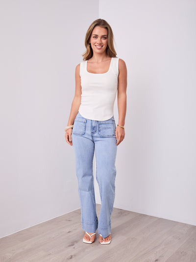 SATURDAY TANK TOP - WHITE