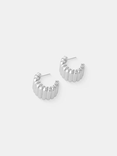 INDIRA STERLING SLIVER PLATED EARRINGS - SILVER