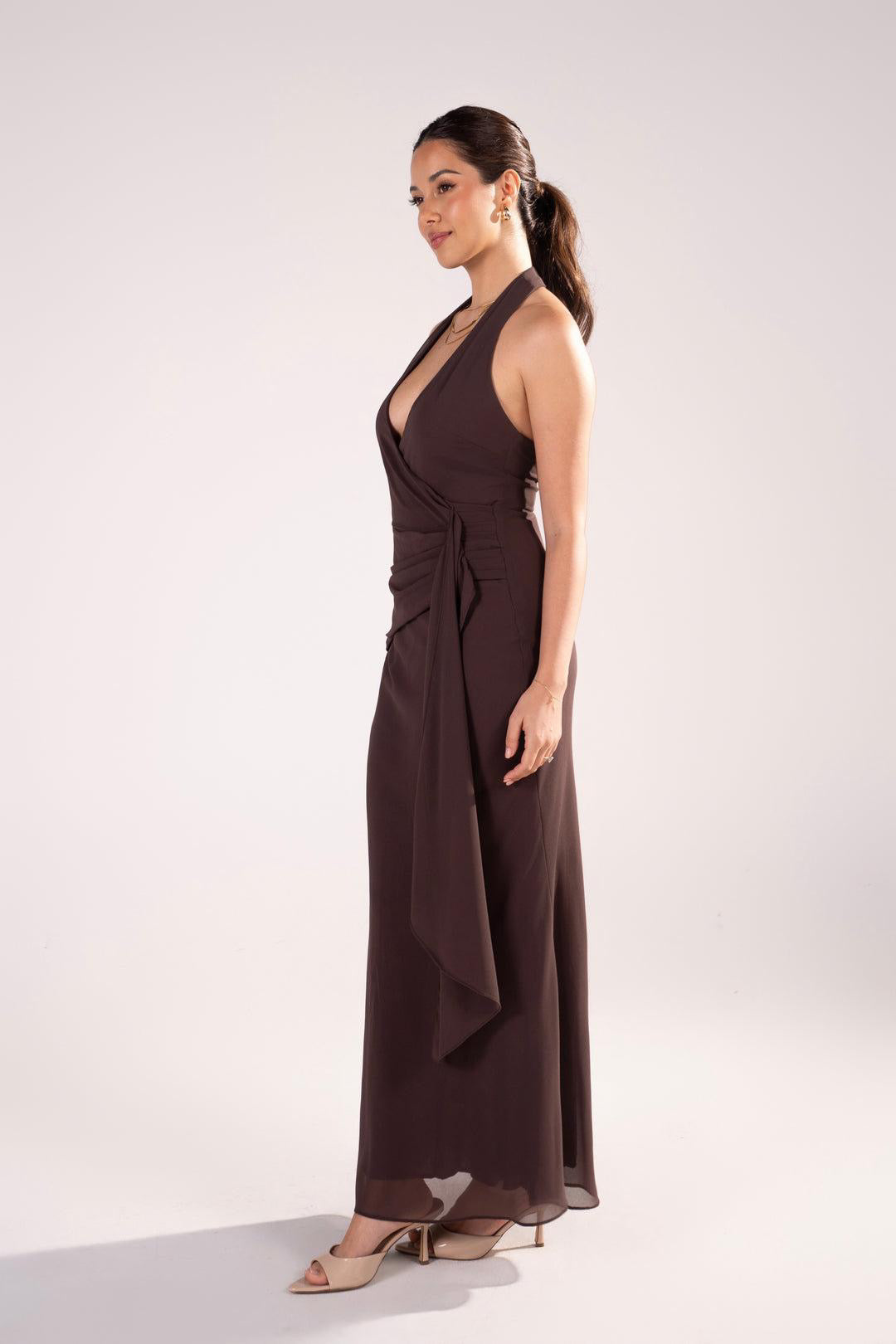 VERONICA DRESS - CHOCOLATE