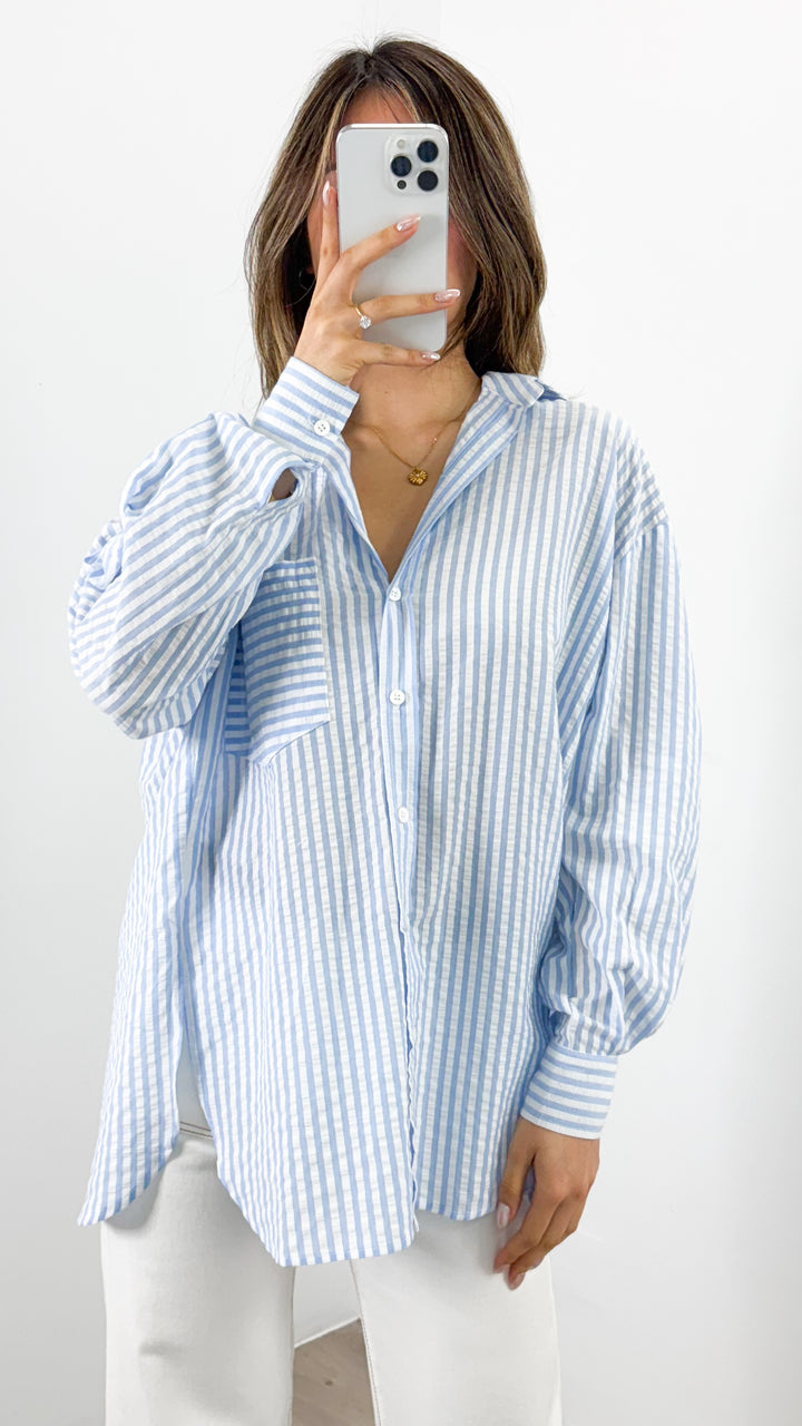 THURSDAY STRIPE SHIRT - BLUE