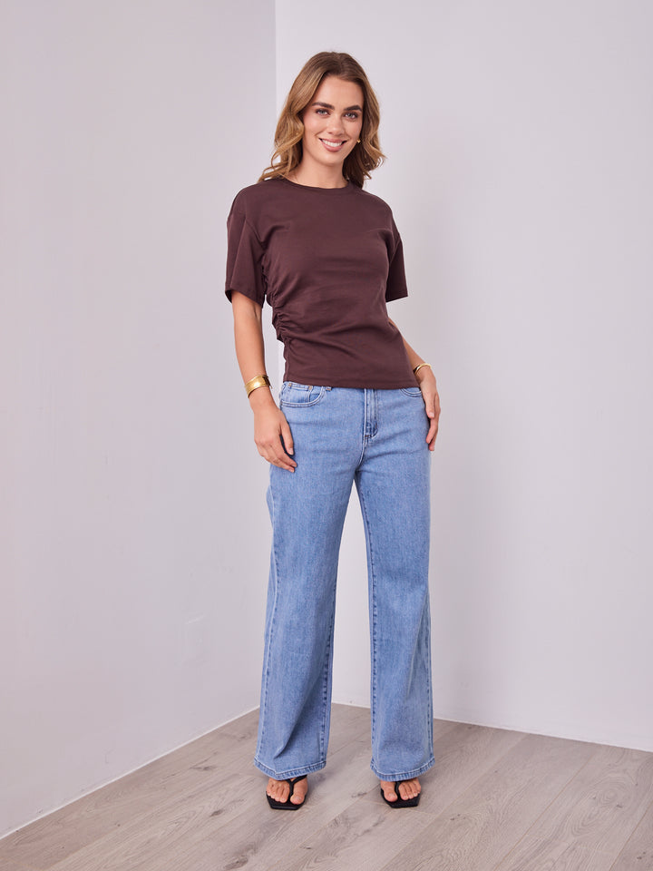 KENNY TEE - CHOCOLATE ( back in stock Middle of April )