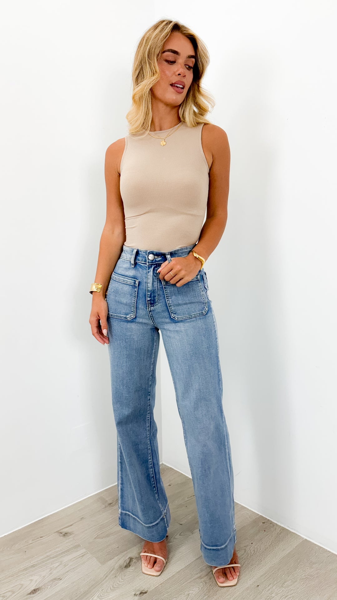 FITZROY JEAN - MEDIUM BLUE