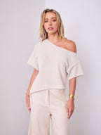 ANDY KNIT TOP - OATMEAL