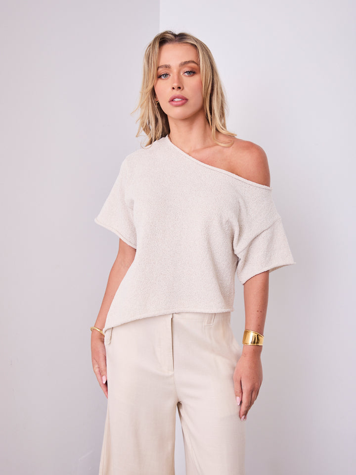 ANDY KNIT TOP - OATMEAL