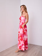 ROSE MAXI DRESS - PINK/RED
