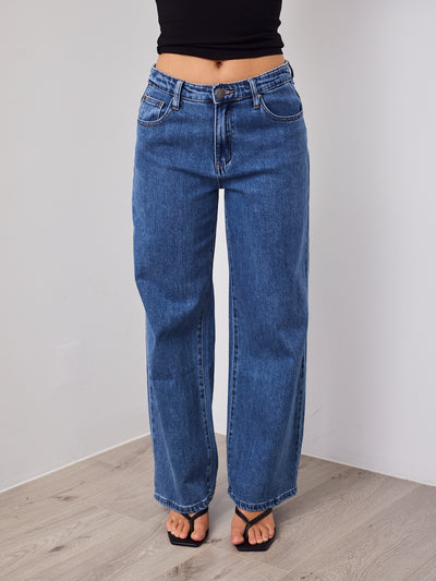ROGERS RELAXED WIDE LEG JEAN - DARK DENIM