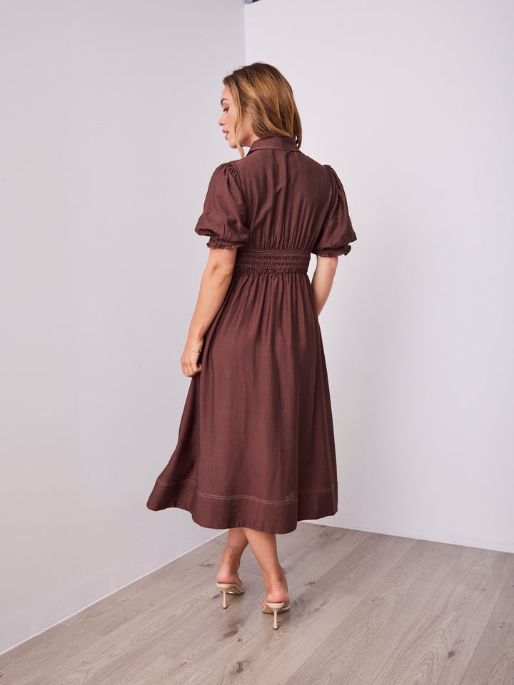 MARCIA DRESS - CHOCOLATE