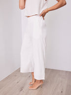 MEMPHIS 7/8 LINEN PANT - WHITE